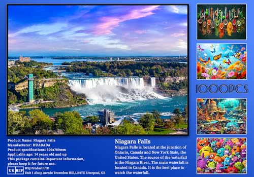 Jigsaw Puzzles for Adults 1000 Piece Puzzle for Adults 1000 Pieces Puzzle 1000 Pieces-Niagara Falls - color: Niagara Falls