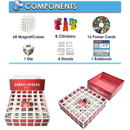 DesignNest CubeClimbers - Magnetic 3D Strategy Board Game Modular Cube Stacking Family& Party Game Adults & Kids Build, Stack, Push & Climb to Win