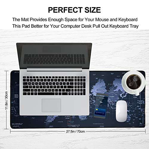 Large Gaming Mouse Pad with Stitched Edges,[27.5x11.9In] Extended Mouse Pad with Non-Slip Natural Rubber Base for Gamer/Desktop/Office/Home-70x30 DiTu - color: 70x30 DiTu