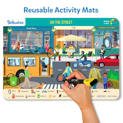 Skillmatics Search and Find Megapack Educational Game - Reusable Preschool Learning Activities, Perfect for Toddlers & Kids Who Love Toys, Art & Crafts, Builds Vocabulary, Gifts for Ages 3, 4, 5, 6 - style: 7. Search & Find Megapack