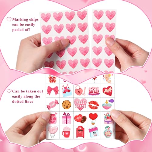 Blosssound Valentine's Day Bingo Game for Kids - Monster Theme Valentines Bingo Cards for 24 Players School Classroom Activities Fun Valentine Party Favors Games for Children Teacher Supplies - style: Valentine's Day