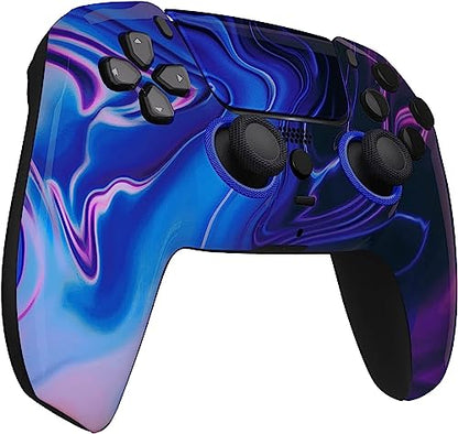 Custom Controllerzz Custom Wireless Controller Compatible with PS5 - Multiple Designs Available (PS5 Blue & Purple Swirl) - color: PS5 Blue & Purple Swirl