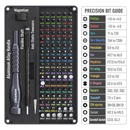 PRO MAX 106-in-1 Precision Screwdriver Set for iPhone, Smartphone, MacBook, Laptop, Tablet, Camera, Switch, PS5, Xbox, Game Console & Controller Repair