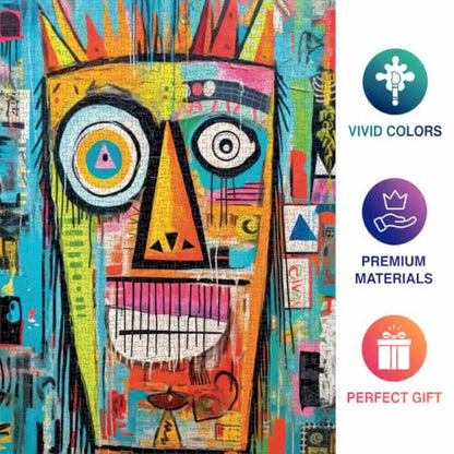 Cross & Glory | 1000 Piece Jigsaw Puzzles for Adults | Crowned Canvas | Mask Majesty | 2mm Thick Pieces | Bonus Reference Poster | Satin Finish | Ages 14+ - color: Crowned Canvas Mask Majesty
