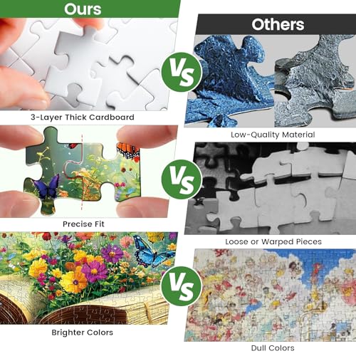 Jigsaw Puzzle 500 Pieces,Flowers Book 500 Piece Puzzles for Adults Seniors Recycled Cardboard Adult Jigsaw Puzzle 500 Piece Activities Great Gift for Friends 20.5 * 15 Inch - style: Books