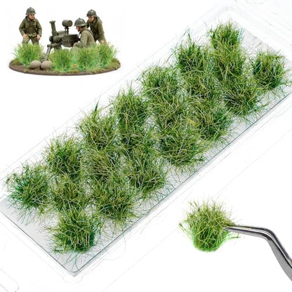 20 Pcs Static Grass, Miniature Diorama Supplies, DIY Diorama Grass, Model Train Scenery for Trains, Railways, Sand Table Scenes, War Terrain (Autumn Green)