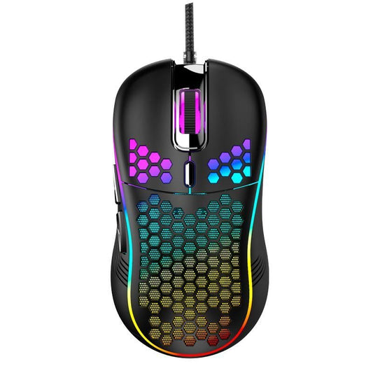 RGB Backlit Wired Gaming Mouse, Sleek Honeycomb Design for Summer Desk Refresh, Gaming & Daily Use - color: black, size: Professional Mouse