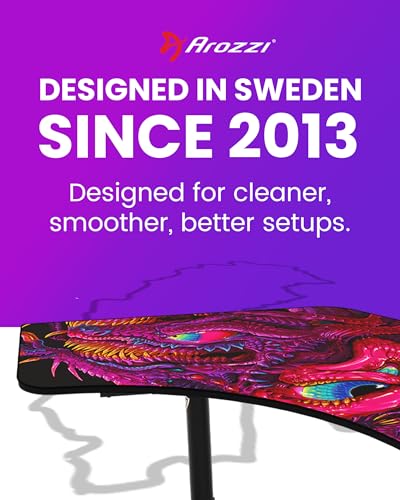 Arozzi Arena Angelo Gaming Desk Pad Crawling Chaos | Desk-Wide Microfiber, 88.6 x 28 in, Anti-Slip Rubber Base, Water-Resistant, Machine Washable - color: Angelo Crawling Chaos