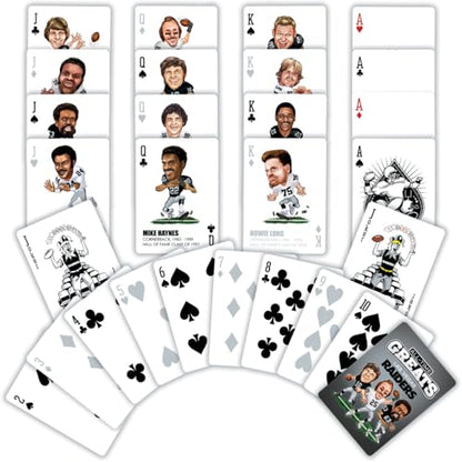 MasterPieces Family Games - NFL Las Vegas Raiders All-Time Greats Playing Cards - Officially Licensed Playing Card Deck for Adults, Kids, and Family - style: Las Vegas Raiders