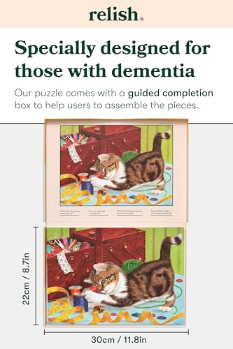 Relish Large Piece Puzzles for Seniors, 13 Piece Life of a Kitten Jigsaw Puzzle, Dementia Products for Elderly - style: Life of a Kitten