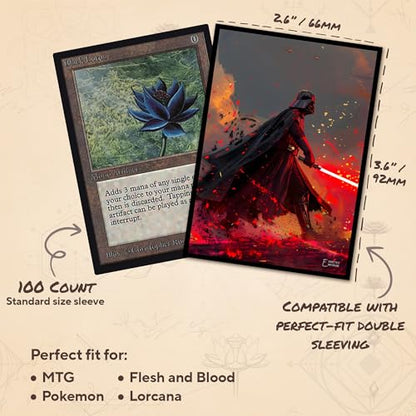 Dark Lord - MTG Card Sleeves, 104ct, Standard Size, Smooth | Perfect for Double Sleeving, Smudge Resistant Matte Back, Standard 66x92mm - Compatible with Magic The Gathering & TCG Cards