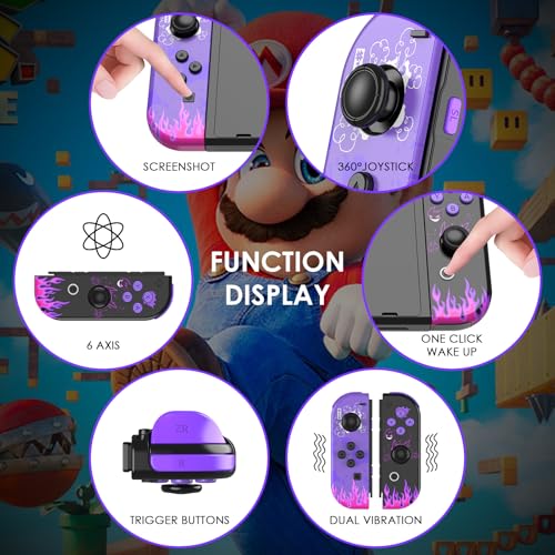 AFMVV Replacement for Switch Controller, Left Right Wireless Controller Compatible with Nintendo Switch/OLED/Lite,with 6-Axis Gyro, Vibration, Motion Control, Wake-up, Screenshot