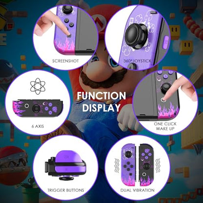 AFMVV Replacement for Switch Controller, Left Right Wireless Controller Compatible with Nintendo Switch/OLED/Lite,with 6-Axis Gyro, Vibration, Motion Control, Wake-up, Screenshot