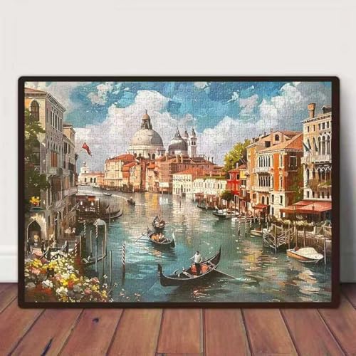 Venice Landscape 1000 Piece Puzzle for Adults,Puzzles for Adults 1000 Pieces,Challenging and Hard Difficult Mosaic Jigsaw Puzzles Toy Games 1000Pieces 27.5 X 19.7inch - color: Venice Landscape