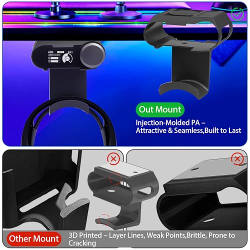 Under Desk Headphone Hanger Stand for SteelSeries Arctis Nova Pro Wireless-Arctis Pro Wireless NOVA Magnetic Mount Secretlab Magnus Version,Headphone Holder for Arctis Nova Pro Wireless - style: Base Station Mount + Headphone Hanger