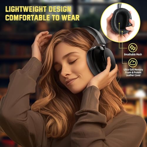 ATTACK SHARK G500 Wireless Over-Ear Noise Canceling Gaming Headphones-Black | Dual Mode-Bluetooth 5.3/3.5mm Audio Wired Cable,20H Playtime,Hifi Stereo Sound,Deep Bass,Built-in Mic for PC Mac Smartphone
