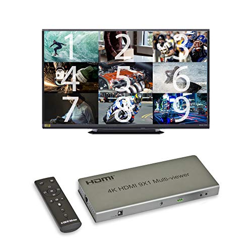 9-Channel HDMI Multi-Viewer/Screen Divider/Switch | 1080p / 4K@30Hz | 11 Viewing Modes - size: 9-Channel