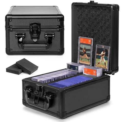 Graded Card Storage Box, PSA Slab Case Holder for Graded Cards, Top Loaders Trading Card Storage Hard Case for Sports Card, Top Loaders, One Touch, Game Cards (2 Row) - style: 2 Row