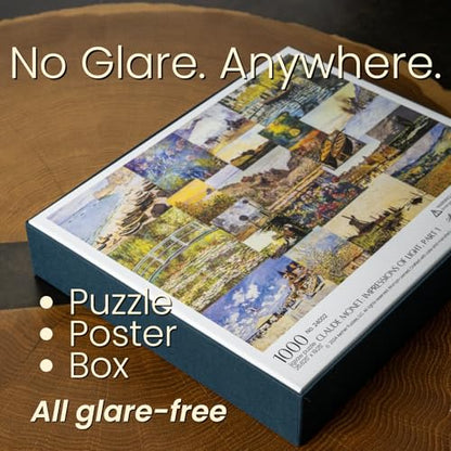 Claude Monet Impressions of Light Part 1, Premium 1000 Piece Jigsaw Puzzle for Adults, Glare-Free, Soft-Touch Puzzles, Made in USA, Puzzle Lovers Gift Ideas, 26.6" x 19.25" - color: Claude Monet Impressions of Light, Part 1