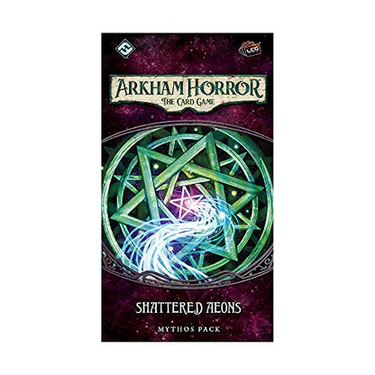 Arkham Horror The Card Game Shattered Aeons Mythos Pack - Uncover Cosmic Truths! Cooperative Living Card Game, Ages 14+, 1-4 Players, 1-2 Hour Playtime, Made by Fantasy Flight Games - size: Mythos Pack, style: Shattered Aeons