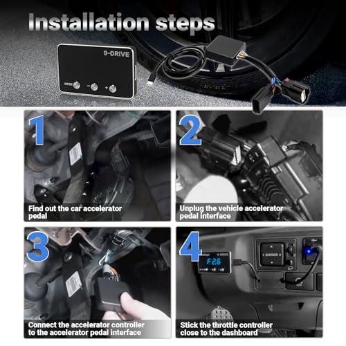Throttle Response Controller 9 Drive Mode, 9 Drive Throttle Controller Automotive Electronic Acceleration Controller Compatible with Dodge Challenger Ram Cherokee KK Wrangler JK Maserati Ghibli