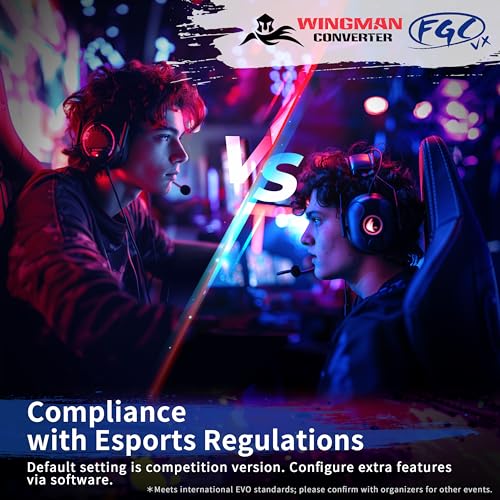 Brook Wingman FGC VX Arcade Controller Converter for PS5/PS4/PC – Supports 150+ Wired Controllers, Low-Latency Adapter for Arcade Sticks & Fightpads, Compatible with All PS5/PS4 Games