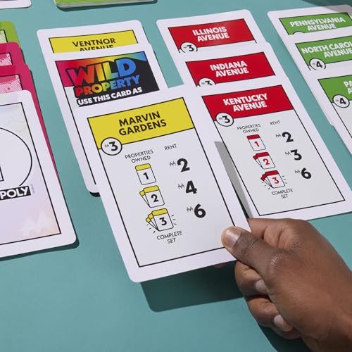 Monopoly Big Deal Card Game | Oversized Giant Large Cards for Family Fun | Ages 8+ | 2 to 5 Players | 15 Mins. | Travel Games for Kids and Adults