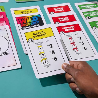 Monopoly Big Deal Card Game | Oversized Giant Large Cards for Family Fun | Ages 8+ | 2 to 5 Players | 15 Mins. | Travel Games for Kids and Adults