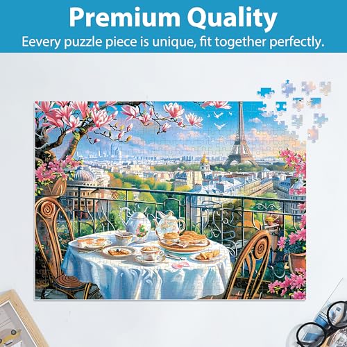 Puzzles for Adults 500 Pieces, Fit Together Perfectly, No Dust, Eiffel Tower Paris Jigsaw Puzzles 500 Pieces, Challenging Puzzle Games Family Activity, Great Gift Idea, Home Decor(21 x 15 in) - style: Eiffel Tower Puzzle
