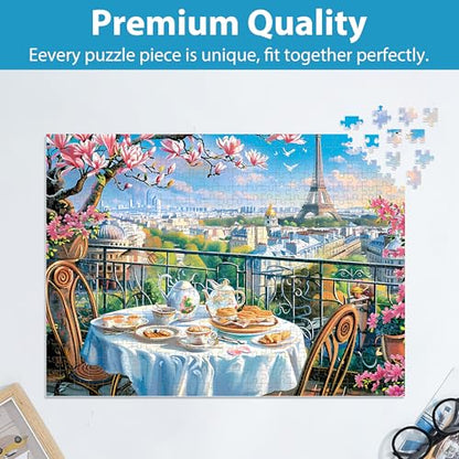 Puzzles for Adults 500 Pieces, Fit Together Perfectly, No Dust, Eiffel Tower Paris Jigsaw Puzzles 500 Pieces, Challenging Puzzle Games Family Activity, Great Gift Idea, Home Decor(21 x 15 in) - style: Eiffel Tower Puzzle