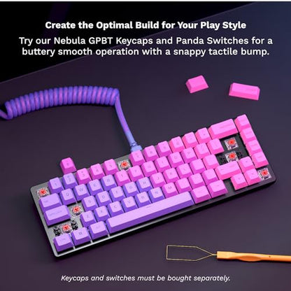 GLORIOUS Gaming GMMK 2 Compact 65% Barebones (Frame Only) - Mechanical Gaming Keyboard Frame, Compact TKL Size (65%), Aluminium, Customisable, Per Key RGB, American QWERTY Layout - White - color: White, size: Barebone Compact (65%)