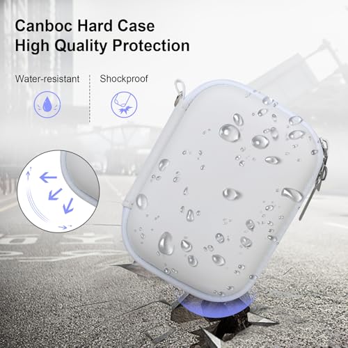 Canboc Hard Case for KODAK PIXPRO FZ55/ FZ45/ FZ43/ FZ53 16MP Digital Camera, Vlogging Camera Bag, Zipper Mesh Pocket fit Cable, SD Card, White (Case Only) - color: T-White