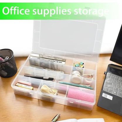 2 Pcs Large 24 Grids Plastic Organizer Box | Grids Plastic Organizer Box for kitchen Storage, Party and Travel