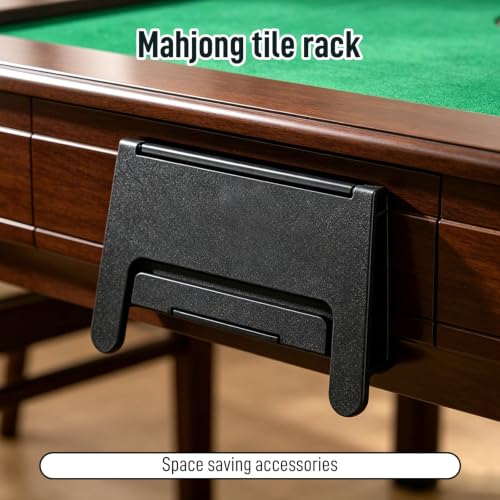 Mahjong Card Holder for Table, AUnder Mat Slide in Stand Angled Viewing Rack, ngled Viewing Rack, Under Mat Slide in Stand, Foldable 3D Printed Space Saving Accessory(Black)
