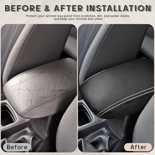 ramuel Center Console Armrest Cover for Ford Focus 2015 2016 2017 2018 | Anti-Scratch ，Non-Slip ，PU Leather ，Easy Install - size: for Focus 2015 2016 2017 2018