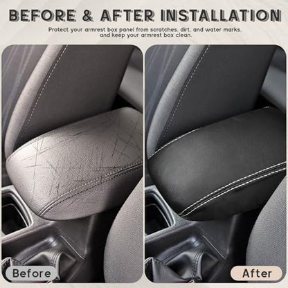 ramuel Center Console Armrest Cover for Ford Focus 2015 2016 2017 2018 | Anti-Scratch ，Non-Slip ，PU Leather ，Easy Install - size: for Focus 2015 2016 2017 2018