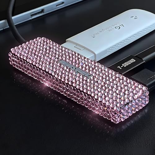 USB to USB C Adapter, YaimhSound Multi USB Port for Laptop,Pink USB Hub 3.0 | Multiple USB Expander Adapter for PC, MacBook, Mac Pro, Surface, Flash Drive, SSD, Keyboard, Mouse, Camera, Gaming - size: Pink A+C to 4 USB