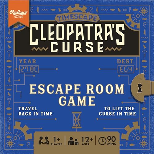 Ridley's Games Timescape: Cleopatra’s Curse an Escape Room Game - Brainteasers - Mystery Solving - Crack The Code - Game Night Favorites - Ages 12+ | 90 Minute Gameplay - Re-Gift to Your Friends! - style: Cleopatra