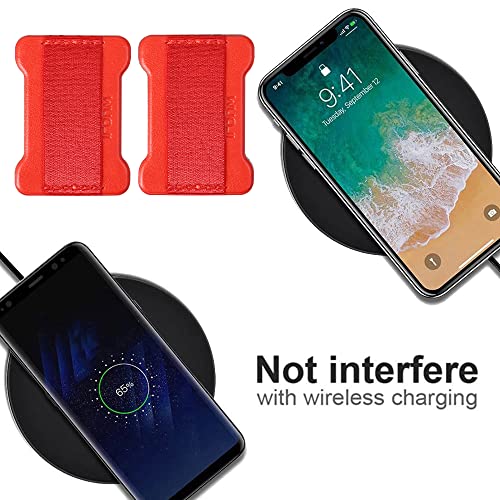 Universal Phone Grip for Smartphones - Phone Holder for Hand - Wireless Charging Compatible (Red) - 2Pack - color: Red