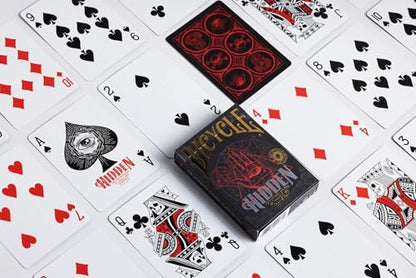 Bicycle Playing Cards Hidden Premium Poker Playing Card Deck with Secret Societies Illustration.