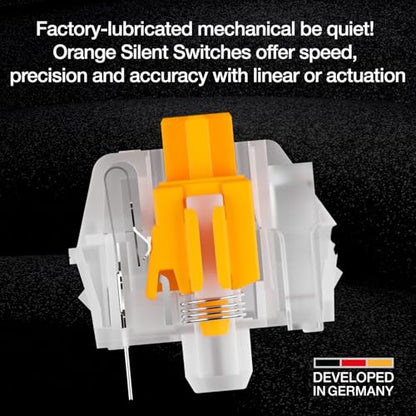 be quiet! Light Mount Linear, Gaming Keyboard, Mechanical Silent Switches | Hot-Swappable Silent Switches, Triple-layered dampening, 3D Media Wheel, PBT Double-Shot Keycaps, ARGB, Programmable Keys - style: Light Mount Linear