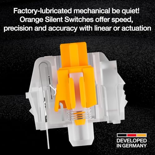 be quiet! Light Mount Linear, Gaming Keyboard, Mechanical Silent Switches | Hot-Swappable Silent Switches, Triple-layered dampening, 3D Media Wheel, PBT Double-Shot Keycaps, ARGB, Programmable Keys - style: Light Mount Linear