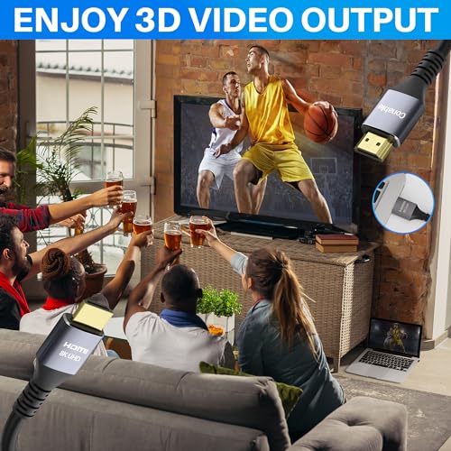 HDMI® Cable, Heavy-Duty 8K HDMI® Cable 25FT, 48Gbps Ultra HD Cord, Supports 8K@60Hz 4K@120Hz, eARC, HDR, HDCP 2.2 2.3, for Laptop, Monitor, Switch, PS5/PS4, Xbox, Dolby, Series X, UHD TV -25ft - size: 25FT, style: 1 Pack