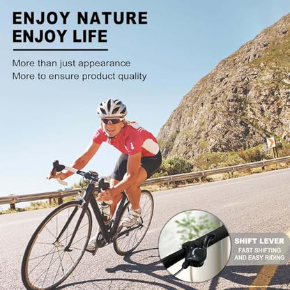 Bike Gear Shifter, SL-TX30-6R Speed Shift Lever and Set, One Pair 3X6 Bike Thumb Gear Shifters for Mountaiity Road Folding Bicycle | Bike shifter. Durable, ergonomic design. Compatible with mountain, road, folding bikes. Easy install. - size: SL-TX30-3x6