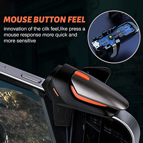 Newseego for PUBG Game Controller Trigger, [1 Pair] New Version Smart Phone Game Controller Gamepad Large Thickness, Sensitive Aim & Shoot PUBG Triggers for iOS/Android-Black. - color: Black -A1