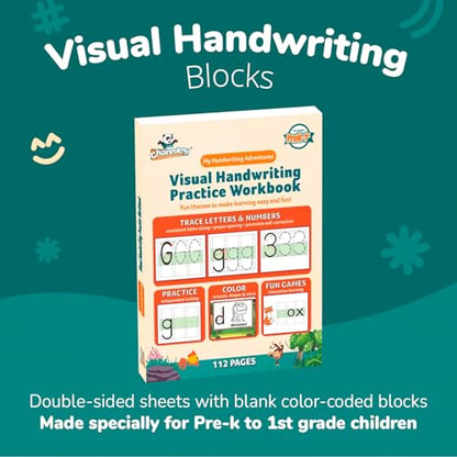 Channie's Alphabet Tracing & Kids Writing Pad, Practice Visual Handwriting & Storytelling Workbooks, 80 Pages, Grades PreK – 1st, Summer School, Learning Workbook for Homeschool and After School - style: Alphabet Tracing & Writing Pad