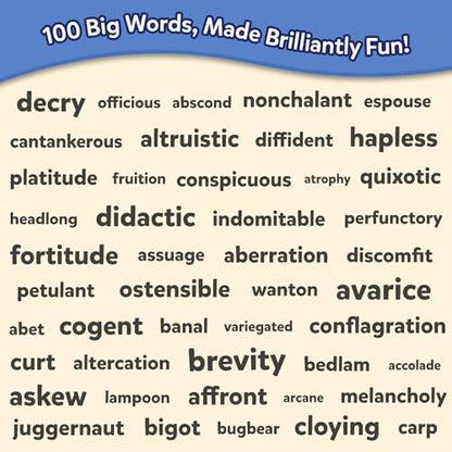 Skillmatics Vocabulary Flash Cards for SAT Prep – Learn 100 Words with Wordplay, Visuals & Soundplay, Study Aid & Educational Gift for Ages 12, 13, 14 & Up, Screen-Free Language Game - style: SAT
