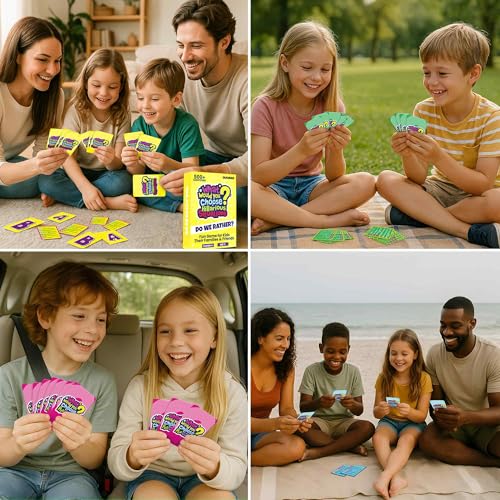 QUOKKA 4-Pack Card Game – 2000+ Hilarious Questions – Funny Family & Party Board Games for Kids, Teens, Adults – Travel, Pop Culture, Daily Life & Situations – What Would You Choose Challenges Ages 8+ - color: 6. Hilarious Situations Set of 4