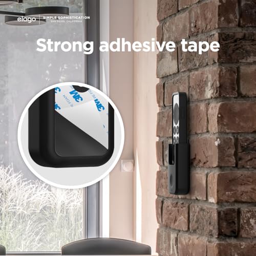 elago Universal Remote Holder Mount Compatible with Apple TV Remote and All Other Remote Controls - Adhesive Tape or Screw Mounting Options, Available Wired Charging [Small] [1st Gen] [Black] - color: Black, size: Small - 1 Gen