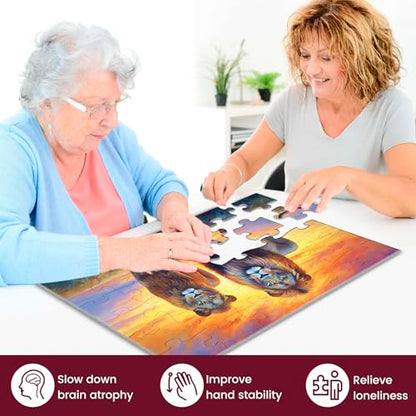 4 Pack 36 Large Piece Puzzles Dementia Alzheimer's Products and Activities - Memory Game for Patients in Nursing Home - Alzheimer’s Puzzle Easy for Adults for Seniors or Elderly Alzheimer's Patients - style: 4Pack 36 Large Pieces-3
